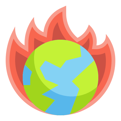 Hot weather temperature global warming icon