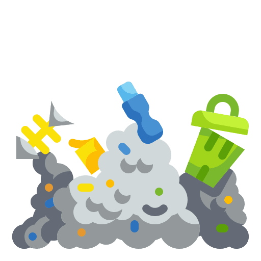 Waste rubbish miscellaneous contamination icon