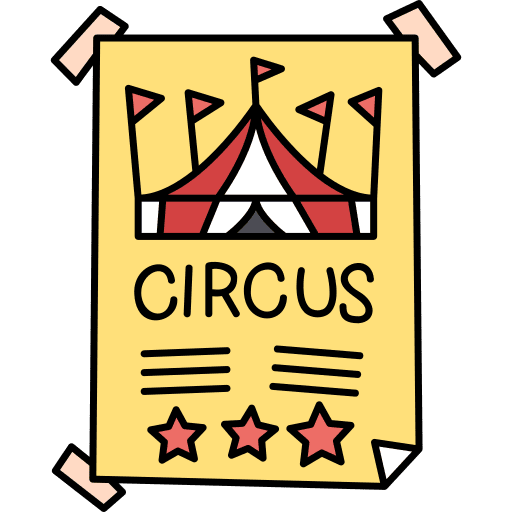 Circus circus entertainment poster icon