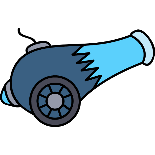 Cannon circus entertainment fire icon