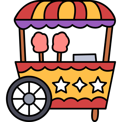 Cotton candy sugar sweet food and restaurant icon