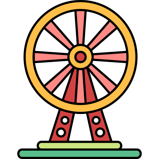 Ferris wheel amusement park fair attraction icon