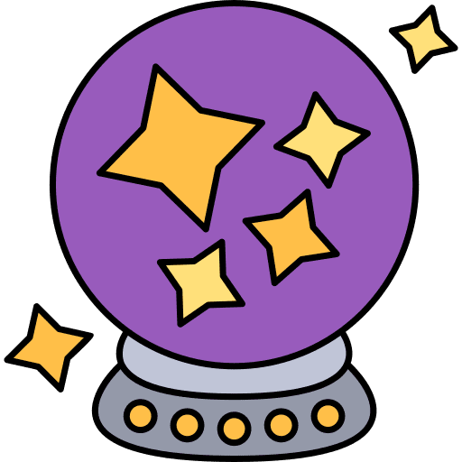 Fortune teller crystal ball astrology fortune teller icon