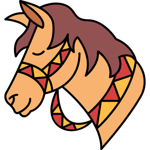 Horse animal kingdom nature zoo icon