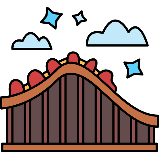 Roller coaster looping playground roller coaster icon