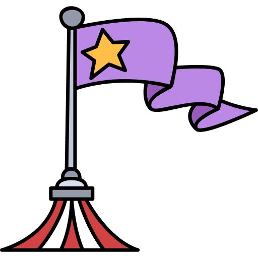Flag entertainment fun fairground icon