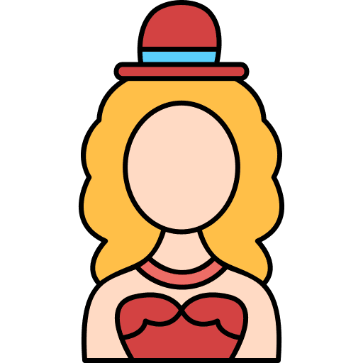 Magician hat assistant woman icon