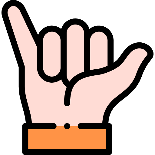 Cool signals surfer gesture icon