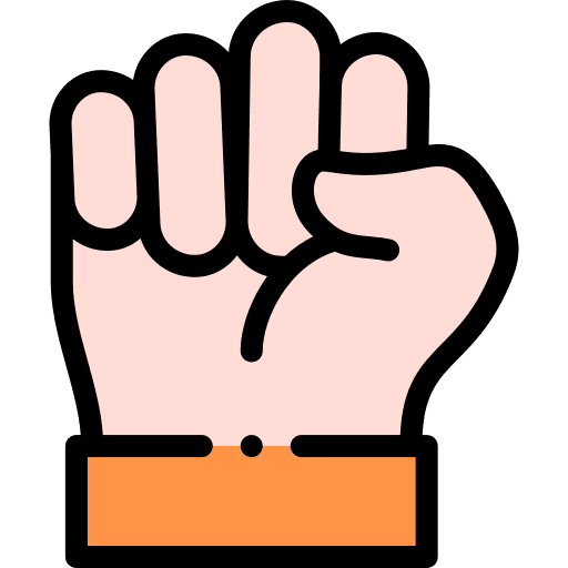 Fist protest hands and gestures fist icon