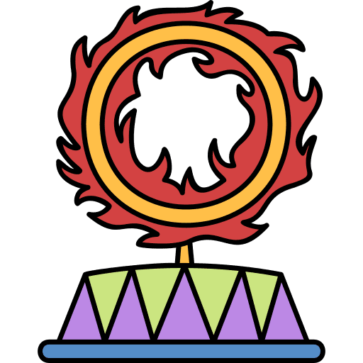 Ring of fire carnival ring of fire circus icon