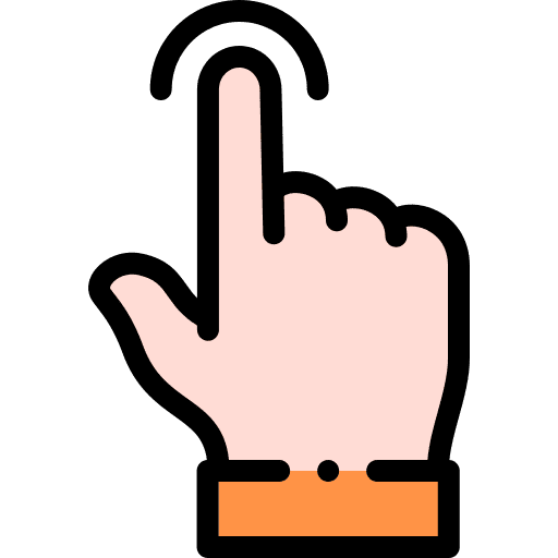 Tap click here signals tap icon