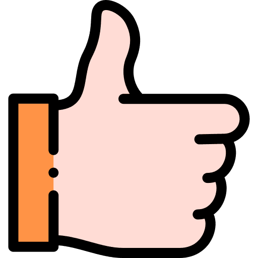 Thumb up gesture thumb up well done icon