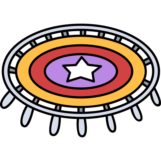 Trampoline exercise leisure jump icon