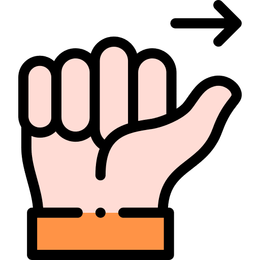 Come on come on signals hand icon