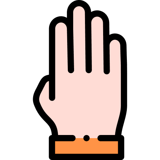 Four four gesture signals icon