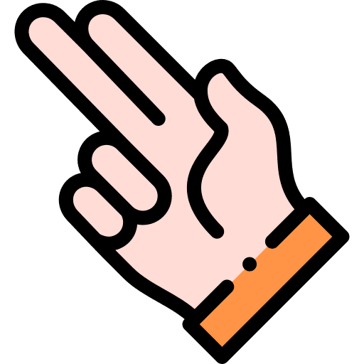 Gun gun signals hand icon