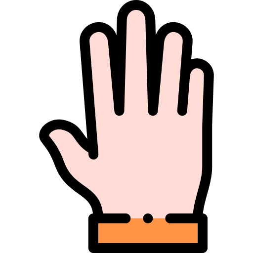 Hand hand gesture signals icon