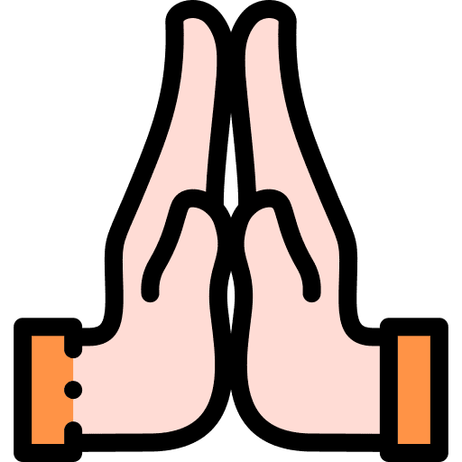 Pray signals hands and gestures thankful icon