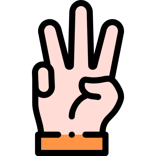 Three signals count three icon