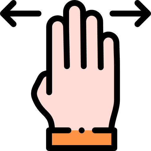 Swipe signals swipe gesture icon