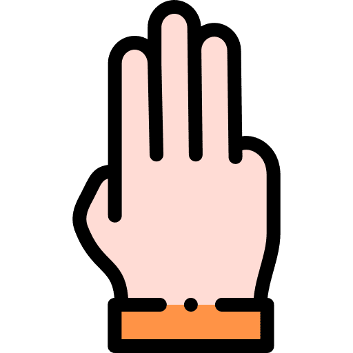 Three signals gesture count icon