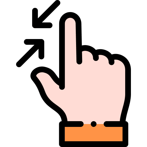Zoom in gesture hands and gestures signals icon