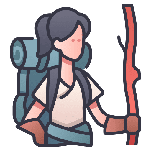Adventurer adventurer character journey icon