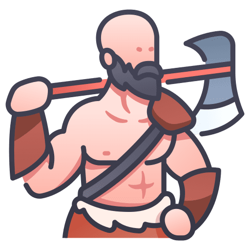 Barbarian fantasy axe rpg icon