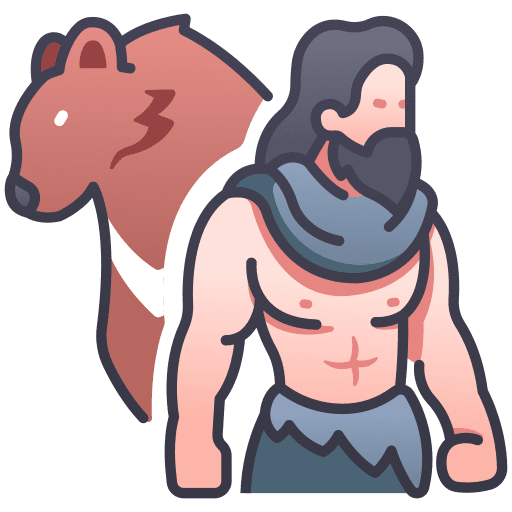 Druid fantasy game bear icon