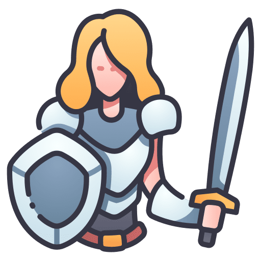 Knight sword fantasy shield icon