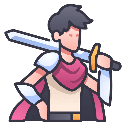Swordsman gaming medieval swordsman icon