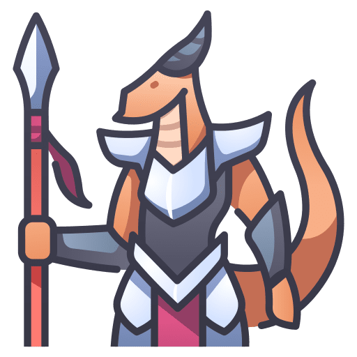 Dragon spear monster gaming icon