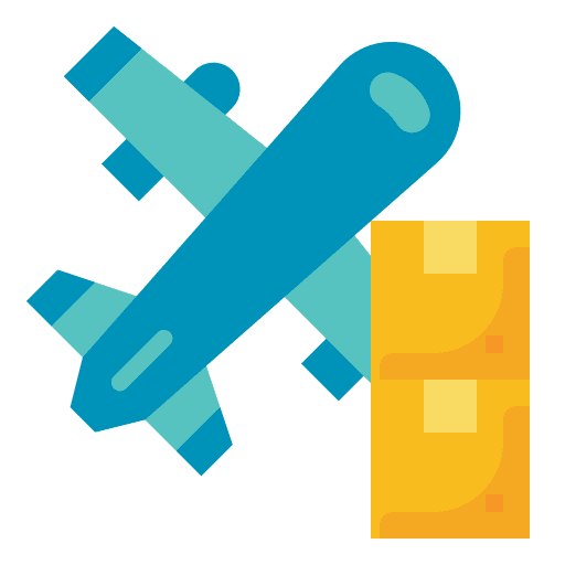 Air freight express logistics delivery icon
