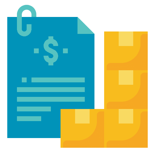 Bill payment delivery shipping icon
