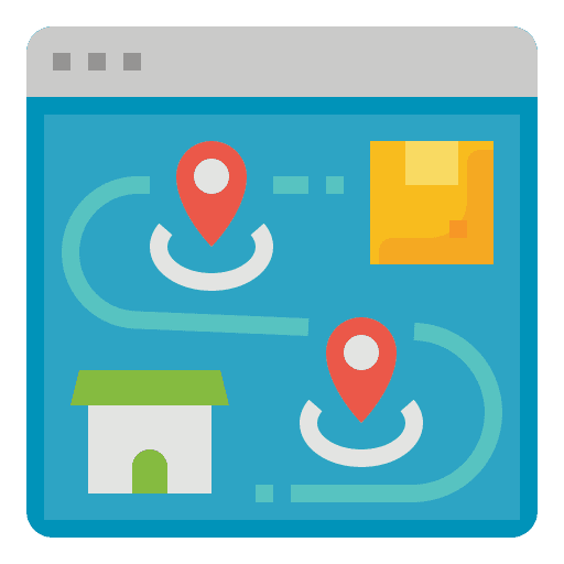 Tracking website express logistics icon