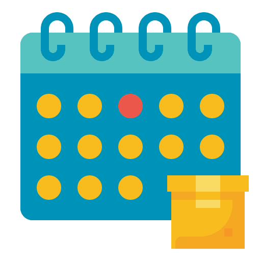 Delivery date logistics shipping e-commerce icon