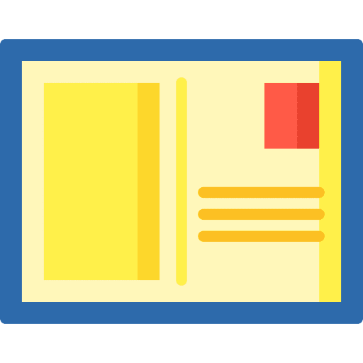 Postcard stamps postcard postal icon