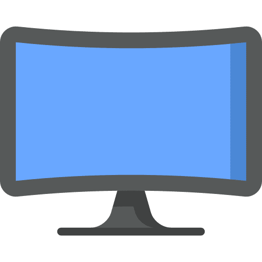 Curved tv smart tv communications curved icon