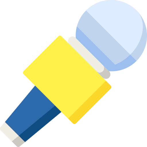 Microphone communications karaoke singer icon