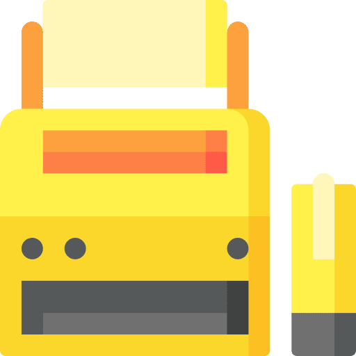 Teleprinter old device write icon