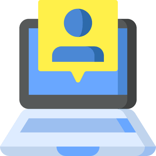 Video chat screen computer electronics icon