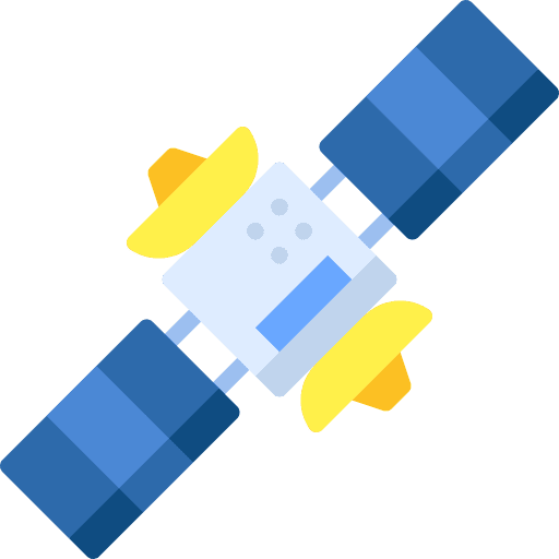 Satellite communications space connection icon