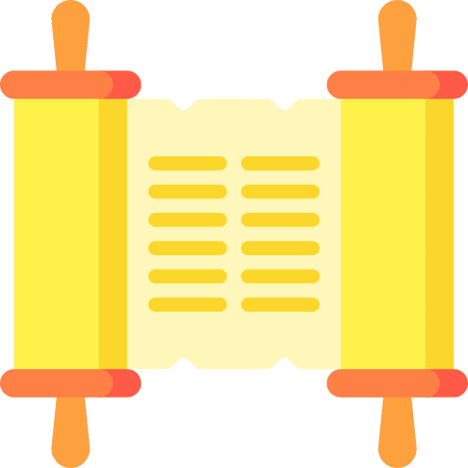 Scroll education manuscript communications icon