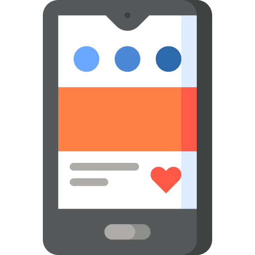 Social media smartphone marketing files icon