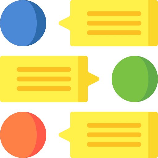 Chat bubble talk chat bubble people icon