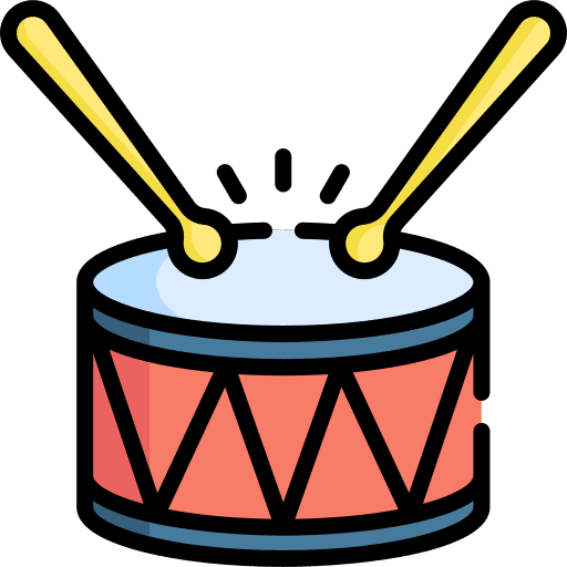 Drum music and multimedia drum hobbies and free time icon