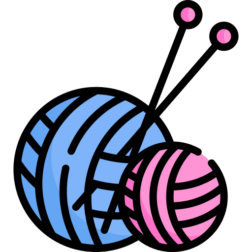 Yarn ball wool hobbies and free time pins icon