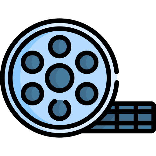 Film strip movies film roll entertainment icon