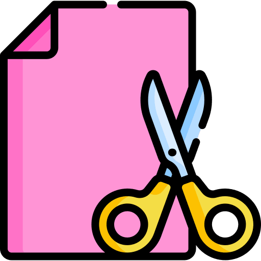 Scissors cut art and design handcraft icon