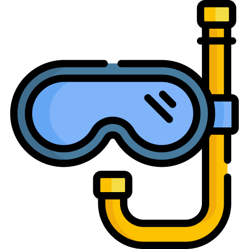 Snorkling sports and competition water sports hobby icon